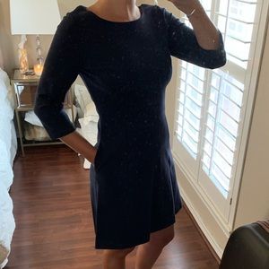 Vince Camuto Navy A-Line Dress